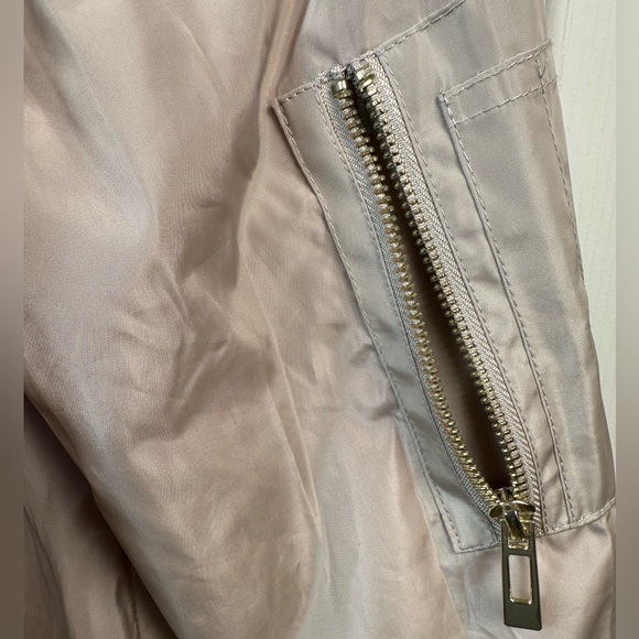 CALI LOVE USA/TAN BLACK BOMBER JACKET FULL ZIP UP - Picture 11 of 14